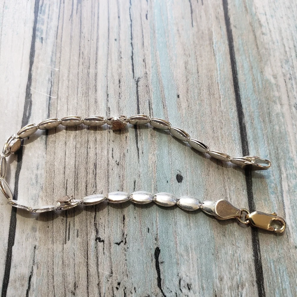 💕HP💕925 Italy Two Tones Bracelet! - Picture 4 of 10